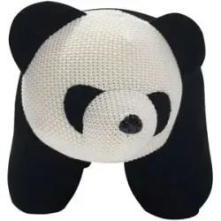 Höffner Sitztier  Panda ¦ schwarz ¦ Baumwolle ¦ Maße (cm): B: 35 H: 35