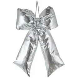 Höffner Anhänger Schleife   ¦ silber ¦ Polyester ¦ Maße (cm): B: 27 H: 8