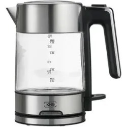 KHG Wasserkocher  WK-106 GE ¦ silber ¦ Edelstahl,Kunststoff,Glas ¦ Maße (cm): B: