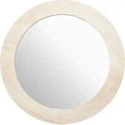 Spiegel mit Holzrahmen, 26 cm Ø