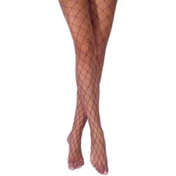 Netzstrumpfhose, grobmaschig, lila