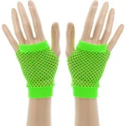 Netz-Handschuhe, neongrün