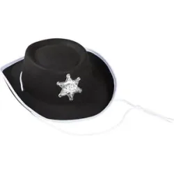 Kinder-Cowboyhut, schwarz