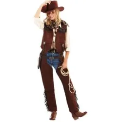 Cowgirl-Weste für Damen, braun