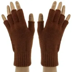 Strick-Handschuhe, braun