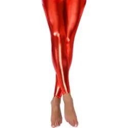 Lack-Leggings, rot