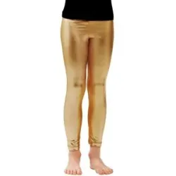 Kinder-Lack-Leggings, gold