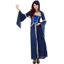 Zauberinkostüm für Damen, blau