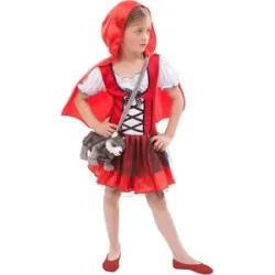 Waldmädchen-Kostüm für Kinder, rot