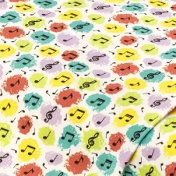 Baumwollstoff Splash/Noten 