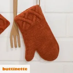 Strickanleitung ? Ofenhandschuh aus Woll Butt Filzwolle