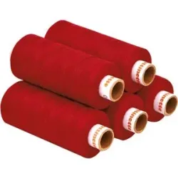 buttinette Universal-Nähgarn, Stärke: 100, 5er-Pack, rot