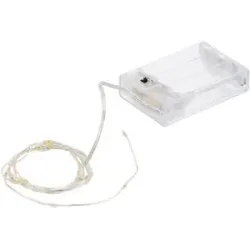 LED-Micro-Lichterkette mit Batteriekasten und Timer, 20 LEDs
