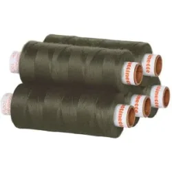 buttinette Universal-Nähgarn, Stärke: 100, 5er-Pack, khaki