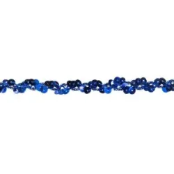 Metallic-Paillettenband, blau, Breite: 10 mm, Länge: 3 m