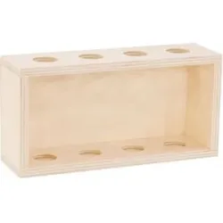 Reagenzglashalter aus Holz, 20 x 10 x 5,5 cm