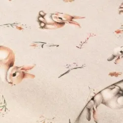Dekostoff Hasen & Blümchen 