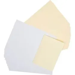 Einlegeblätter, weiß und creme, 146 x 208 mm, 50 Stück