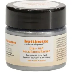 buttinette Glas- und Porzellanmalfarbe, silber