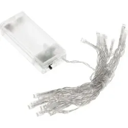 LED-Lichterkette mit Batteriekasten und Timer, 20 Birnchen