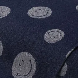 Jeansstoff/Denim ?Lachgesicht?, jeansblau