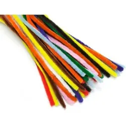 Chenilledraht, bunt, 14 mm x 50 cm, 50 Stück