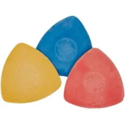 buttinette Schneiderkreide, blau, gelb und rot, Größe: 6 x 6 cm, Inhalt: 3 Stück