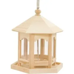 Vogelfutterhaus aus Holz, 19 x 16,5 x 22 cm