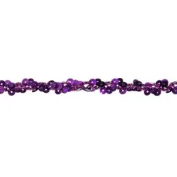 Metallic-Paillettenband, lila, Breite: 10 mm, Länge: 3 m