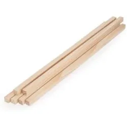Holz-Leisten, 50 x 1,5 x 1,5 cm, 6 Stück