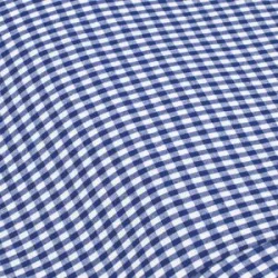 Buntgewebtes Vichykaro 5 x 5 mm, blau/weiß