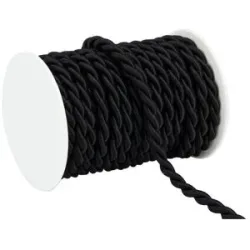 Kordel, schwarz, 8 mm, 10 m
