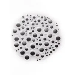 Wackelaugen, selbstklebend, schwarz-weiß, 5?20 mm Ø, 100 Stück