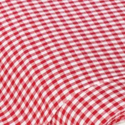 Buntgewebtes Vichykaro 5 x 5 mm, rot/weiß
