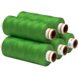 buttinette Universal-Nähgarn, Stärke: 100, 5er-Pack, apfelgrün