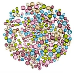 Strasssteine, pastell, 4?6 mm Ø, 250 Stück
