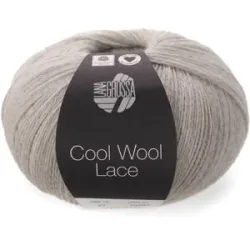 Lana Grossa Wolle Cool Wool Lace, hellgrau