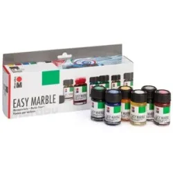 Marabu Marmorierfarben-Set, 6x 15 ml