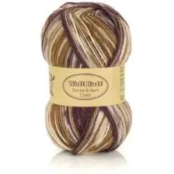 Woll Butt Socke 6-fach Color