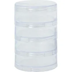 Prym Stapeldosen, Größe: 70 mm Ø, Höhe: 10 cm, Inhalt: 4 Stück