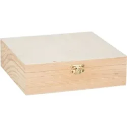 Servietten-Box aus Holz, 18,5 x 18,5 x 5,5 cm