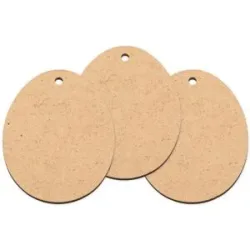 MDF-Eier, 5,5 x 7,5 cm, 6 Stück