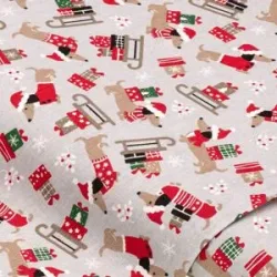 Baumwollstoff X-Mas Dackel/Geschenke 