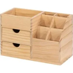 Schreibtisch-Organizer aus Holz, 25 x 11,2 x 16,5 cm