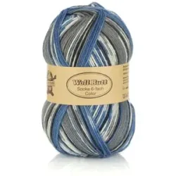 Woll Butt Socke 6-fach Color