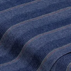 Gestreifter Jeansstoff/Denim, blau-color