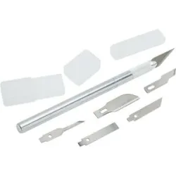buttinette Präzisionsmesser, 1 Messer mit 6 Klingen