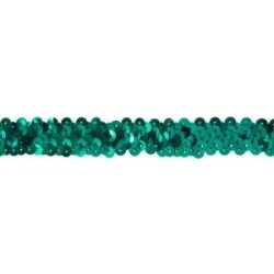 Elastik-Paillettenband, petrol, Breite: 20 mm, Länge: 3 m