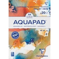 Aquarellpapier-Block, 21 x 29,7 cm, 20 Blatt, 300 g/m²