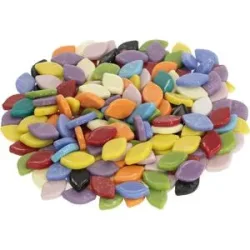 Leaf Glas-Mosaik, bunt-mix, 20 x 12 mm, 300 g